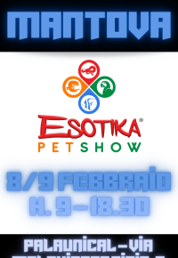 Esotika Pet Show a Mantova, 8-9 febbraio, PalaUnical.